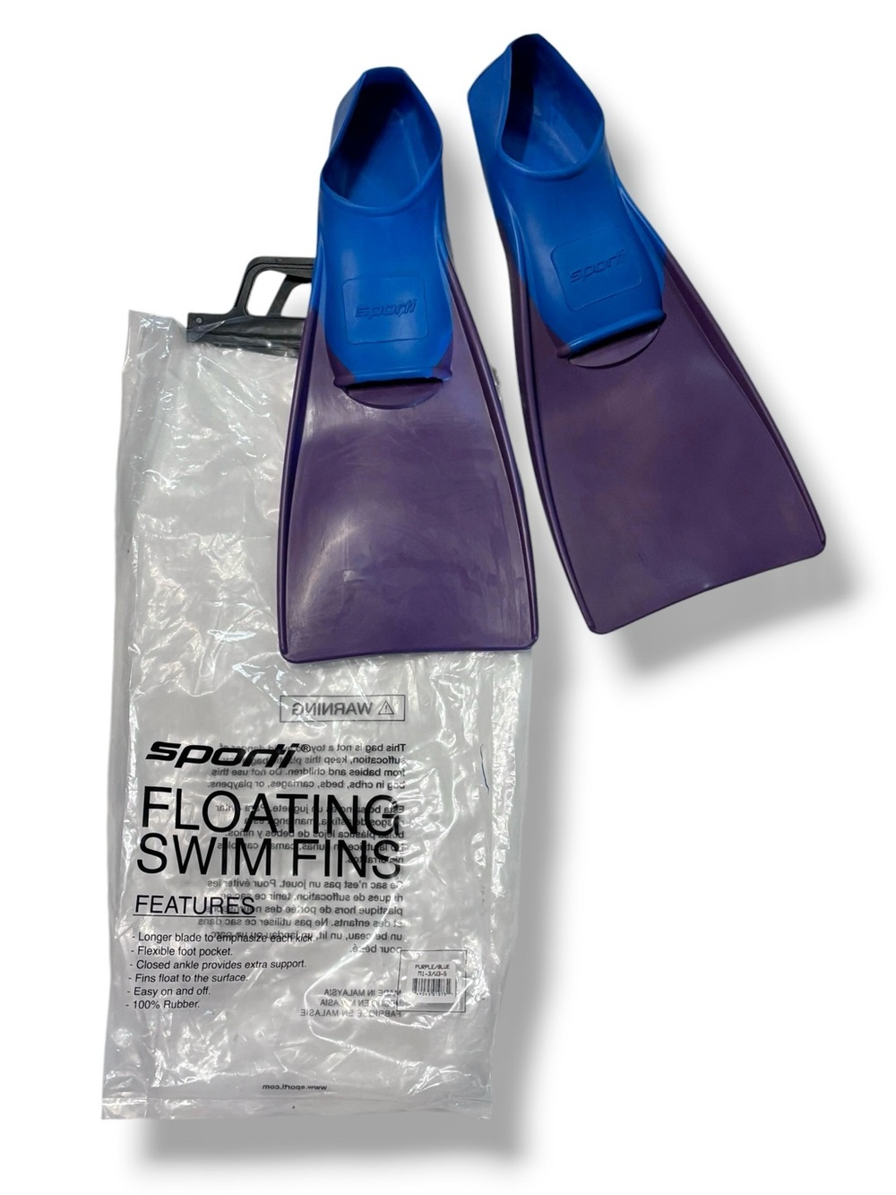 SPORTI Essential Floating Swim Fins Women’s Size 3-5